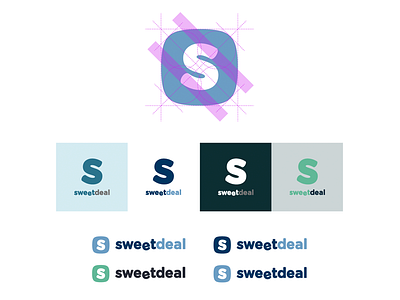 Sweetdeal Indetity branding colors flat icon identity logo logotype mark simple type
