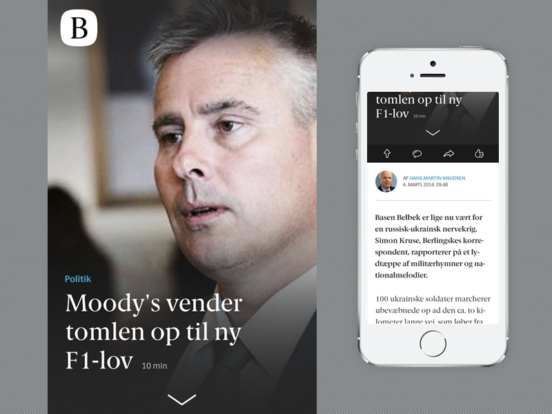 Berlingske News Mobile By Rikke Gantzel On Dribbble