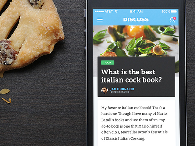 Discuss - Discussions App app cards categories channels chat clean discussion flat ios mobile ui ux