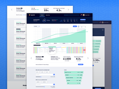 Vsource Dashboard blue dashboard interface landingpage platform recruitment ui web website