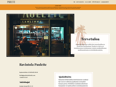 Restaurant Paulette Helsinki code design food onepager restaurant webpage
