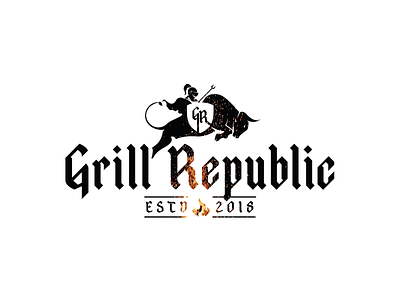 Grill Republic branding graphic design illustrations logo