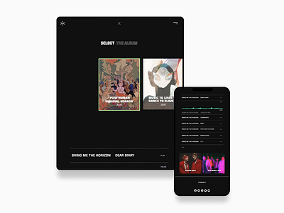 Bring me the horizon design concept site app bring me the horizon design mobil music ui web world