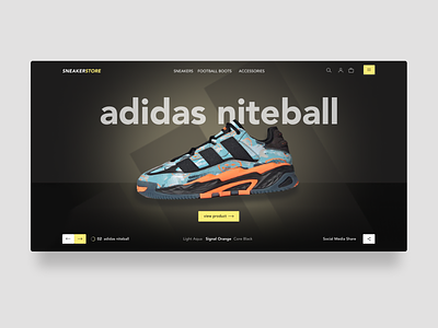 Sneaker store design concept app boots branding design football logo mobil shoes sneaker sport ui web world