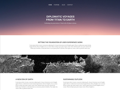 Space Voyage Homepage full width homepage ui