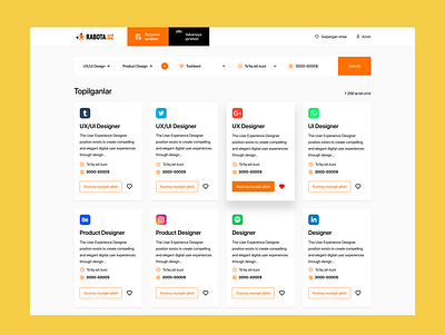 Rabota.uz new design app art design minimal typography ui ux vector web website