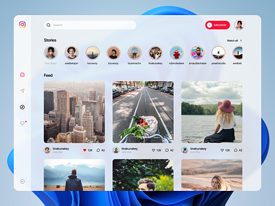 Instagram Redesign concept 2021 dashboard design instagram landing page minimal mobile redesign u ui ux web website