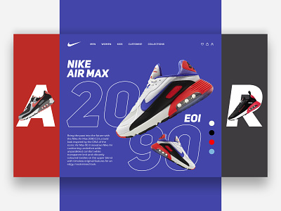 Nike Air Max Product Page Design Concept 3 adobe xd clothing brand ecommerce fashion footwear homepage kicks landing page mockup nike nike shoes product shoes store typography ui uidesign uiux ux web design website