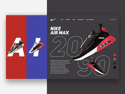 Nike Air Max Product Page Design Concept 4 adobe xd clothing brand ecommerce fashion footwear homepage kicks landing page mockup nike nike shoes product shoes store typography ui uidesign uiux ux web design website