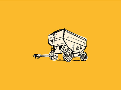 Gravity Wagon beer branding illustration orange wagon
