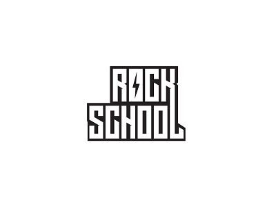 Rock School Logo branding drums guitar logo logotype music rock school typographic typography