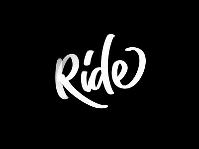 Ride athletic brush hand ipad pro lettering ride script type