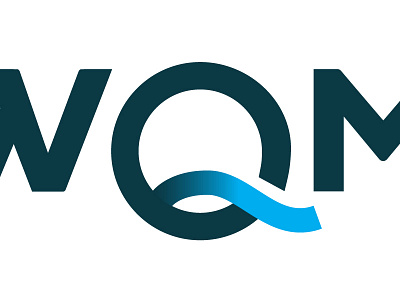 Q brand gradient letter logo q type water wave