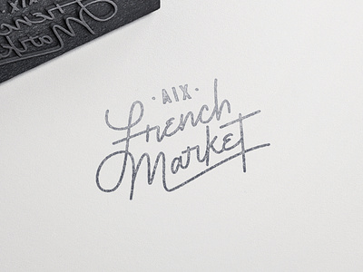 AIX French Market bakery brand branding french lettering ligature logo pastry script type typography