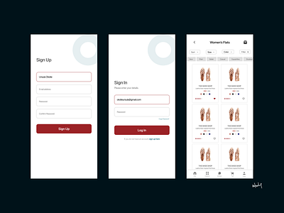 E-Commerce Sign In Pages and Category Page app design ecommerce figma illustration mobile user interface