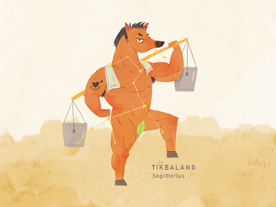 Tala [Tikbalang - Sagittarius] centaur filipino horoscope horse mythology taho watercolor zodiac