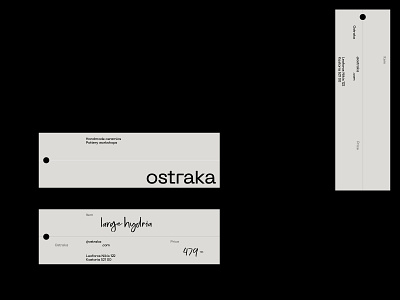 Ostraka - Brand Identity art direction branding ceramics composition design graphic design grey hang tag identity label logo minimal monotone pottery price card tag typography