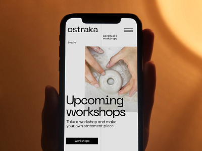 Ostraka - Brand Identity art direction branding ceramics clean composition design graphic design identity minimal mobile pottery responsive typography web web design