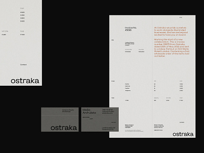 Ostraka - Brand Identity art direction branding business card ceramics clean design graphic design identity logo minimal monotone stationary