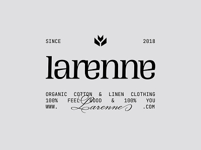Larenne - Brand Identity apparel art direction branding clothing design fashion graphic design identity logo minimal romantic sophisticated typograhy typographic