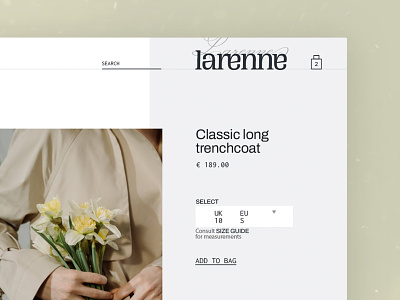Larenne - Brand Identity apparel art direction branding design ecommerce fashion identity logo minimal product page store typography web design website