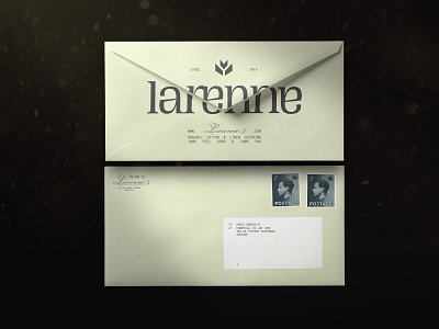 Larenne - Brand Identity apparel art direction branding clean collateral design fashion french fresh graphic design green identity logo minimal print romantic spring stationary typography