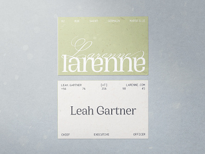 Larenne - Brand Identity art direction branding business card business cards french fresh identity logo minimal print romantic scandi script serif spring stationary typography visual identity