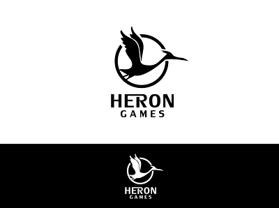 Heron Games art design flat graphic design illustration illustrator logo minimal vector web