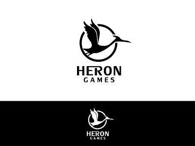 Heron Games art design flat graphic design illustration illustrator logo minimal vector web