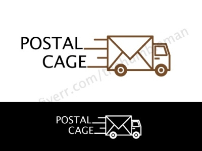 postal cage art branding design flat graphic design illustration illustrator logo minimal ui ux vector web