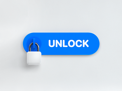 Unlock button 3d button c4d click lock security ui unlock