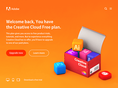 Creative Cloud Webpage