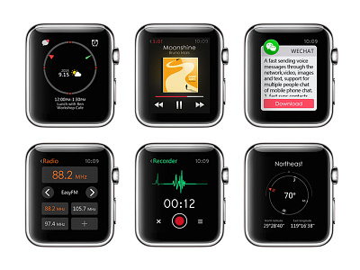 GUI of AppleWatch apple watch interface ui