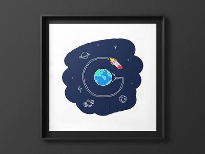 explore the world doodles earth explore rocket universe