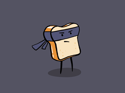 Ninja Toast animation food gif illustration motion ninja toast