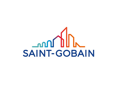 New logo - Saint-Gobain brand branding city color corporate identity life logo logotype saint gobain urban vector