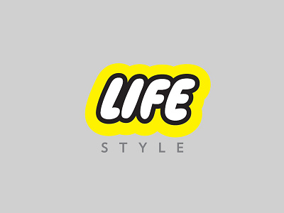 Life Style brand branding design identity lego life logo logotype play style vector yellow