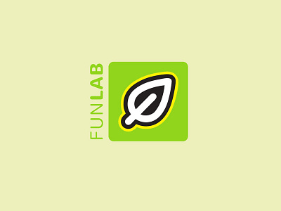 Fun Lab brand branding flat fun green identity lab leaf logo logotype nature vector