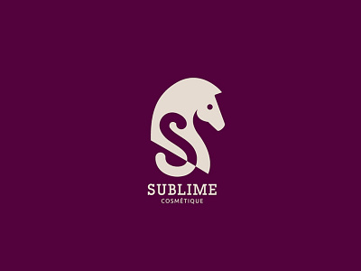 Sublime animal beauty brand branding cosmetic flat horse identity logo logotype s vector