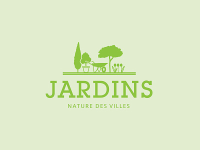 Jardins brand branding flat flower garden green identity logo logotype nature tree vector