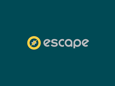 Escape brand branding compass flat identity logo logotype orientation travel vector way yellow