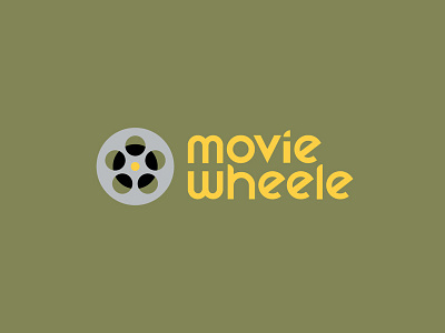 Movie Wheele brand branding car cinema flat identity logo logotype movie theater vector wheel