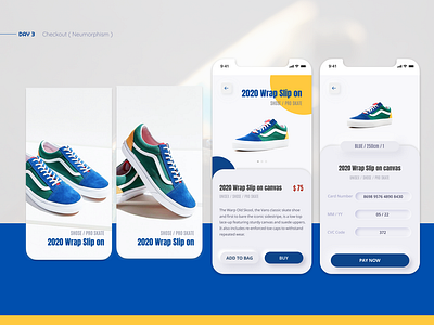 Vans App checkout (Neumorphism)