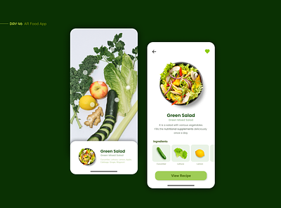 AR Food App app app design ar app augmented reality daily ui food food app inspiration interface mobile mobile app mobile app design recipe recipe app ui ui design ux uxui vegetable web