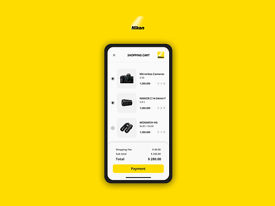 Nikon App Shopping Cart