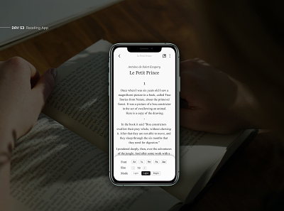 Reading App app app design app interface article book book app clean design designs minimal mobile mobile app reading reading app reading book text ui ui design ux uxui