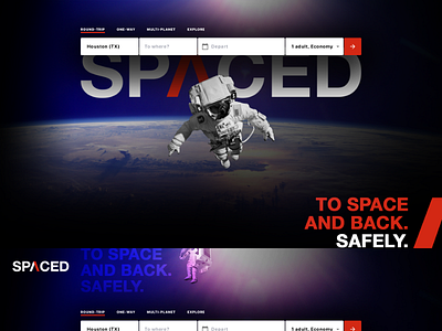 Spaced Challenge challenge design homepage logo logo design space spaced travel