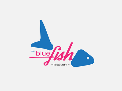 Logo Blue Fish® by Manuel Rivas on Dribbble