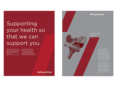 DepuySynthes Magazine Spreads ad advertisement art direction design graphic design layout spreads typography