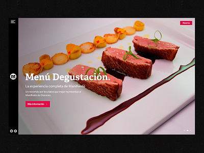 Manifiesto - slide home black chef design elegant food manifiesto responsive restaurant web